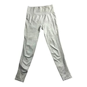 Fabletics Compression Ankle Leggings Women’s XSmall Grey Breathable Mesh NWOT